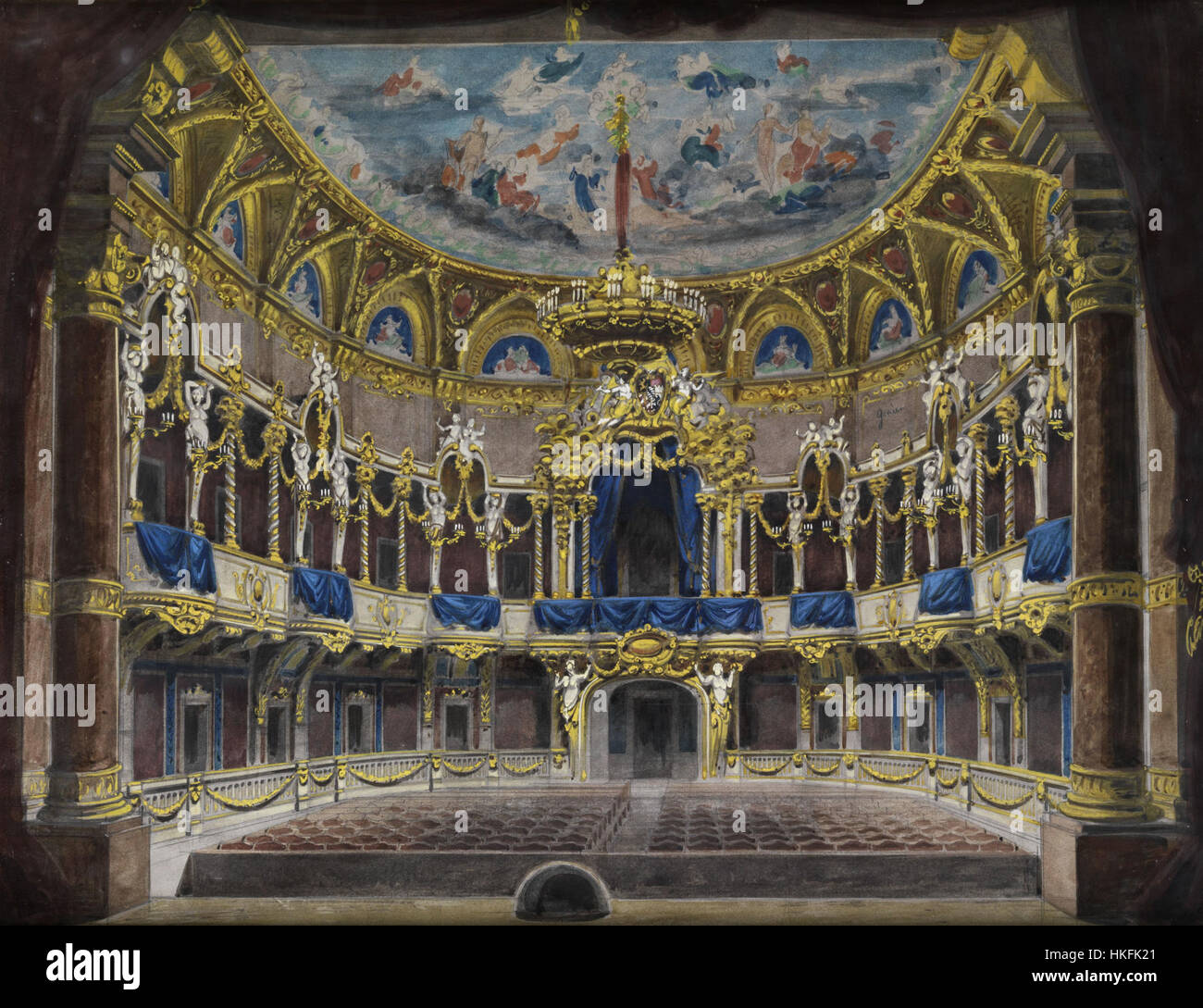 Neo classical architecture drawing hi-res stock photography and
