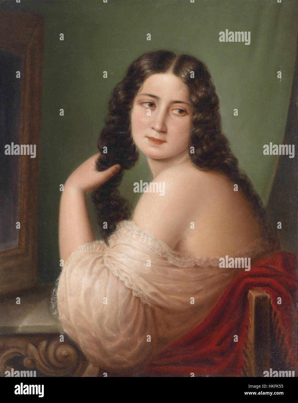 Pargani Bei der Toilette 1851 Stock Photo Alamy