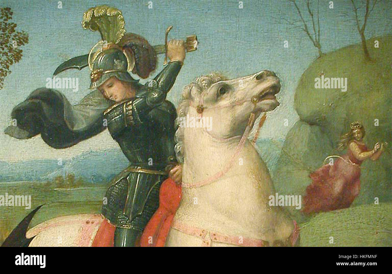 Raffaello, San e il drago 01 Stock Photo Alamy