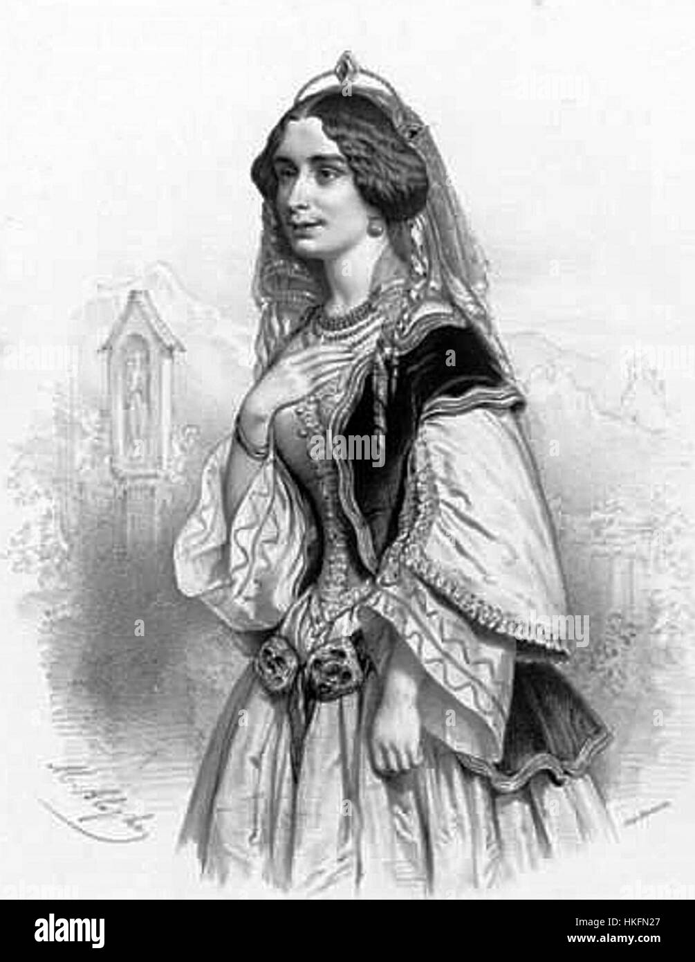 This portrait by Marie Alexandre Alophe depicts Delphine Ugalde, a ...