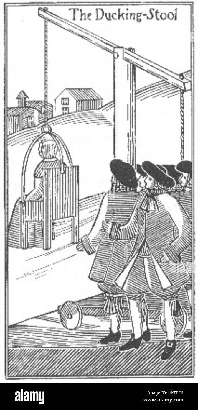 The Ducking Stool from Curious Punishments of Bygone Days (1896 Stock