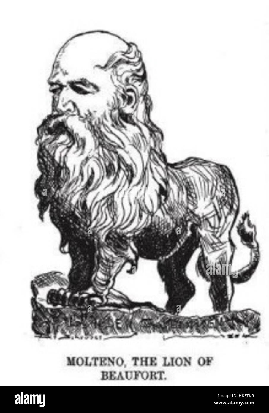 Sir John Molteno caricature UCT The Schroeder Art Momento Stock Photo