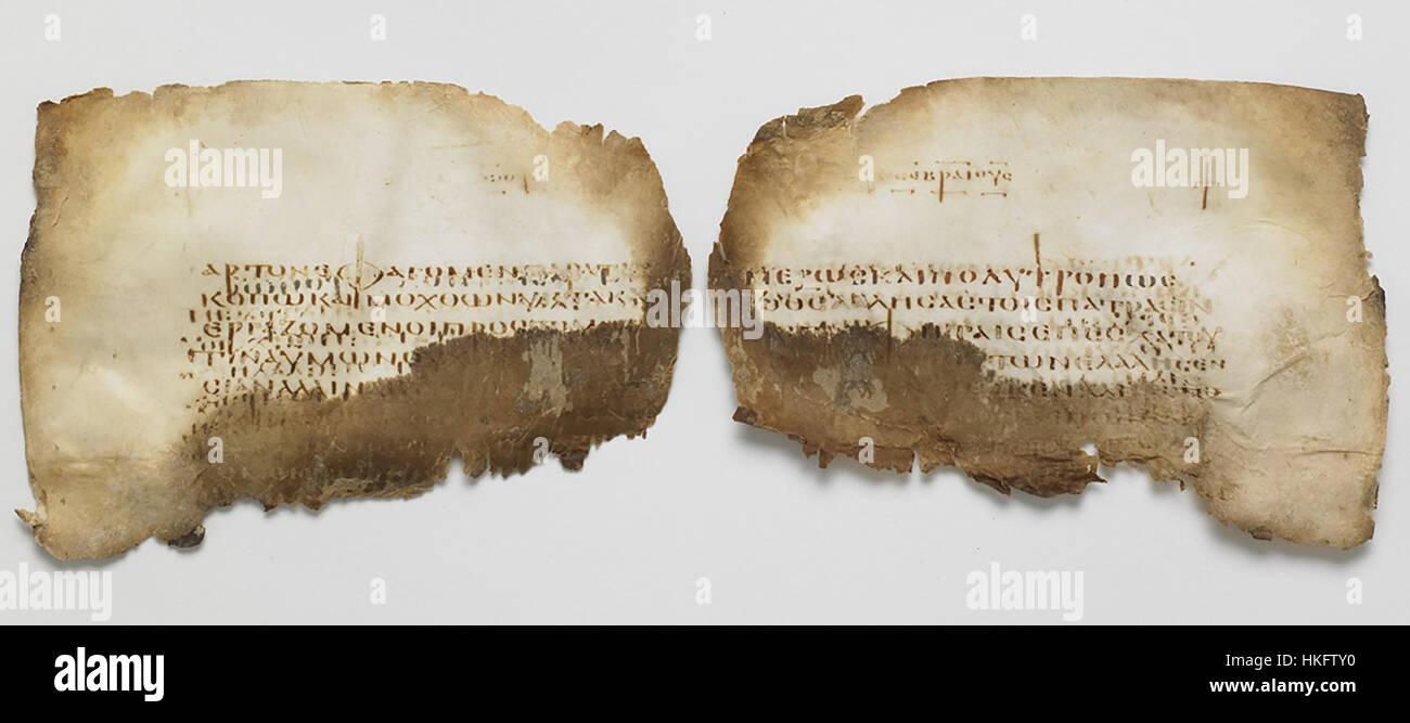 Washington Manuscript IV   The Epistles of Paul (Codex Washingtonensis) Stock Photo