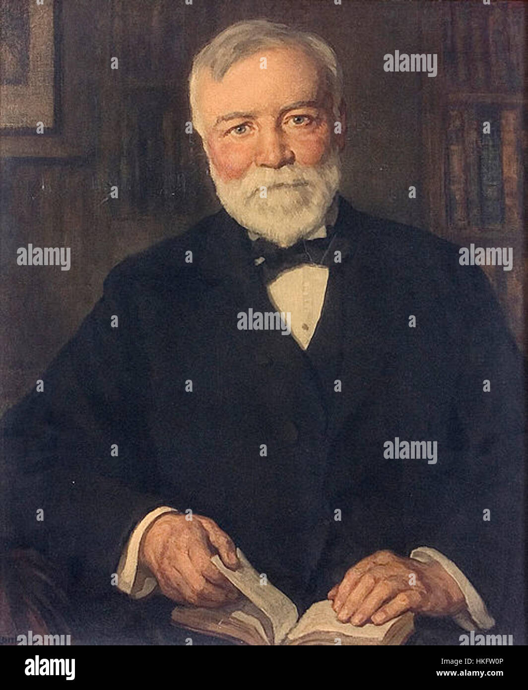 Andrew Carnegie by Francis Luis Mora. Stock Photo