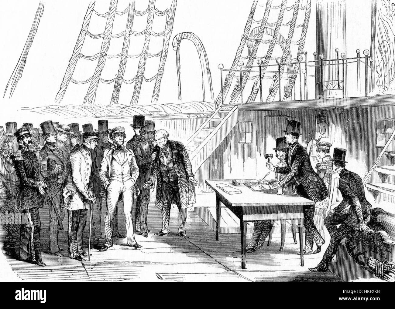 18 August 1852 Deutschland Versteigerung Reichsflotte Brake Stock Photo