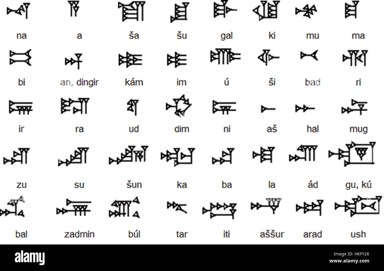 Akk cuneiform Stock Photo