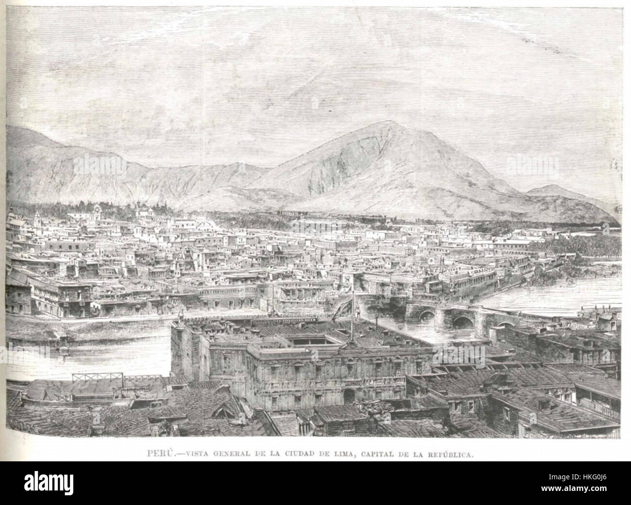 Lima 1879 Stock Photo