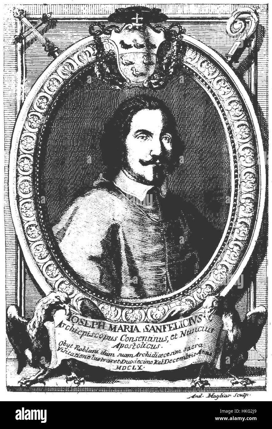 Giuseppe Maria Sanfelice was an Italian architect and painter known for his contributions to Baroque and Rococo art. His works often displayed a dynamic and ornate style, blending architectural elements with decorative painting. Stock Photo