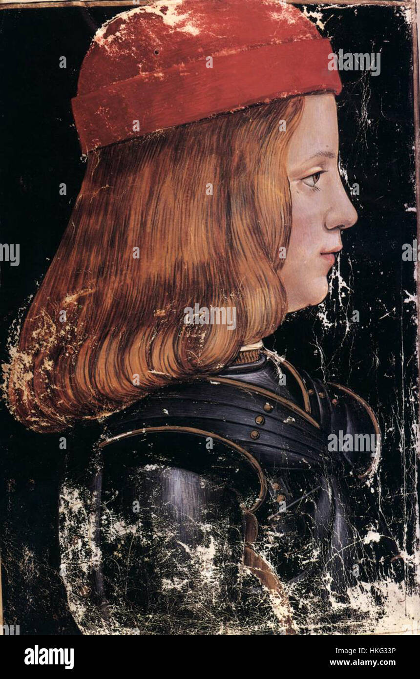 Massimiliano Sforza by G.A. de Predis (Donatus Grammatica) Stock Photo