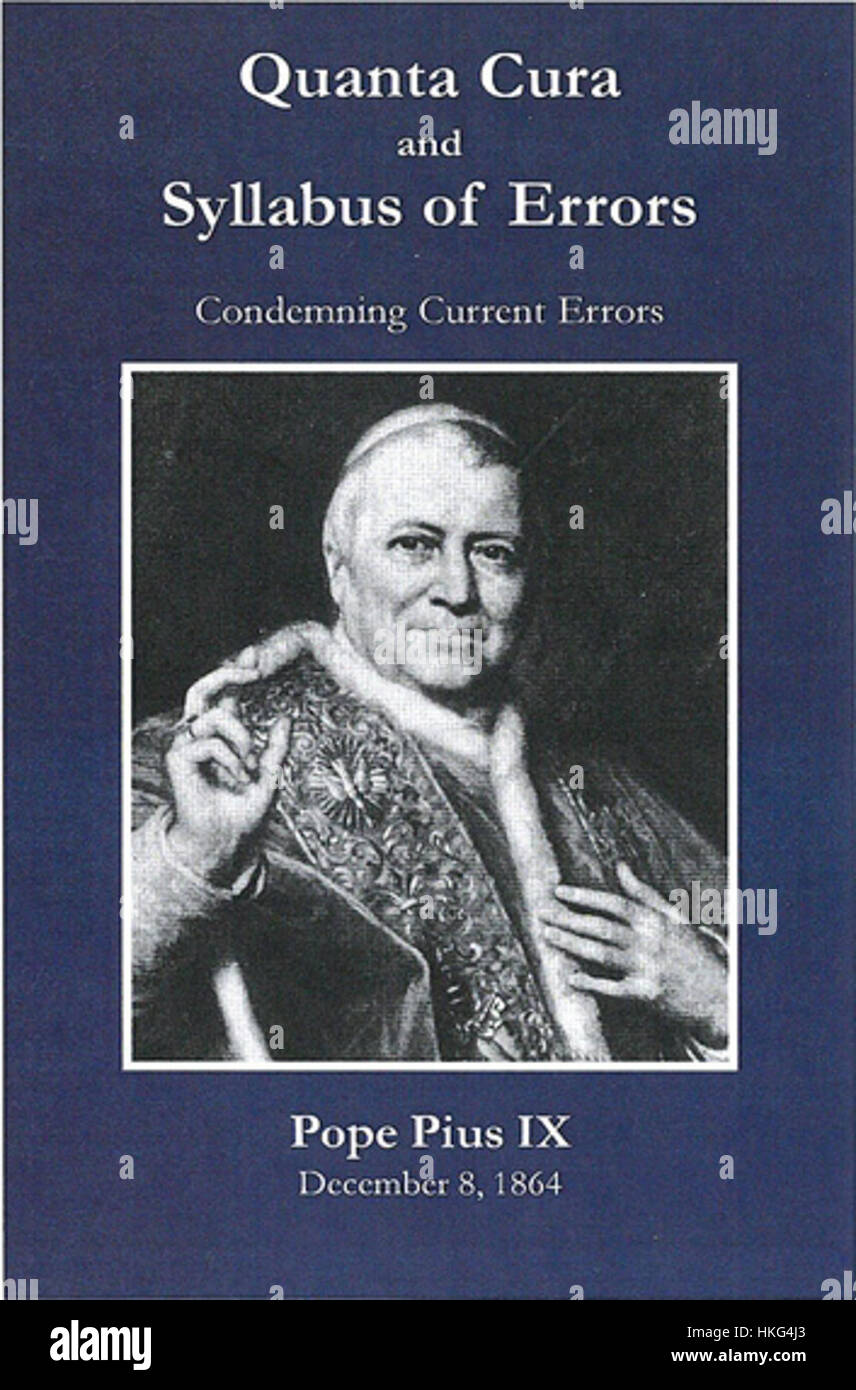 Quanta cura and syllabus of errors stock photo alamy