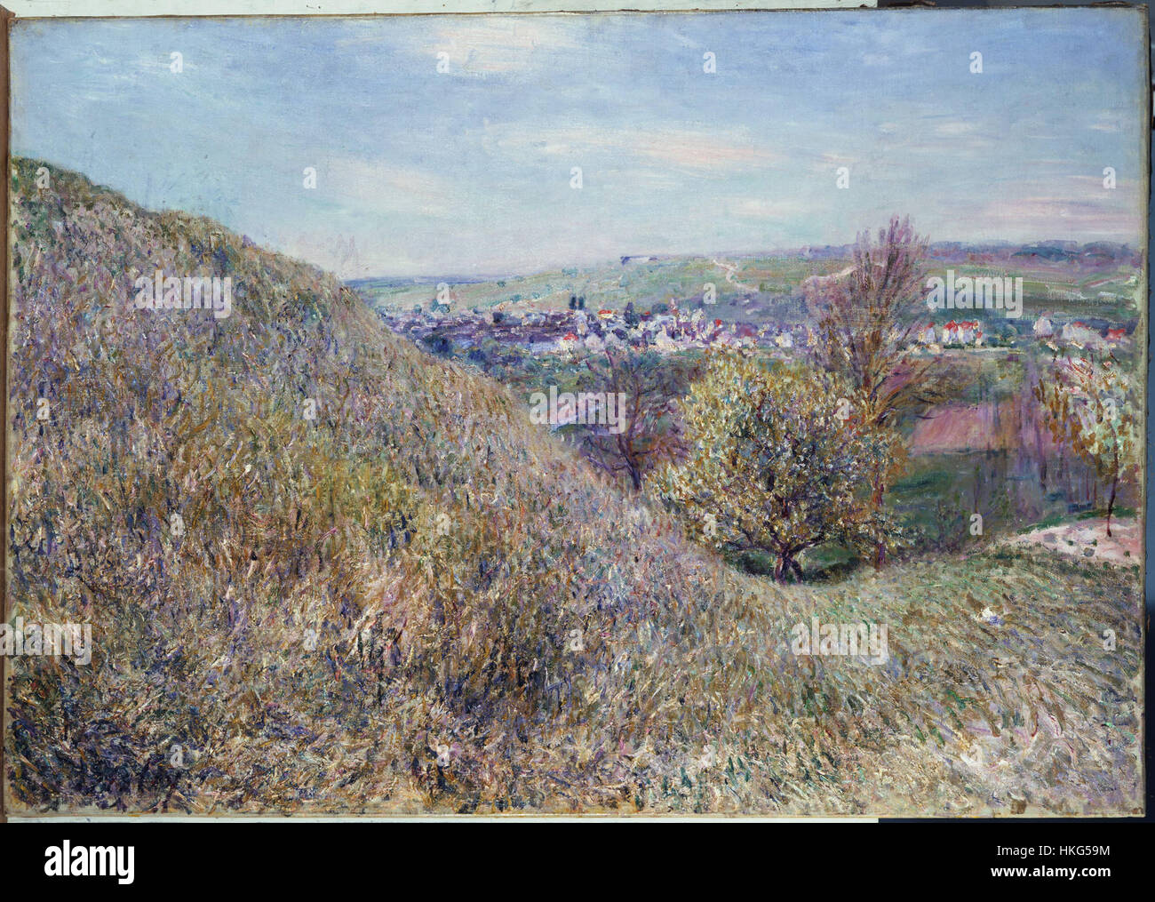 1880, Sisley, On the Hills of Moret in the Spring   Morning Stock Photo