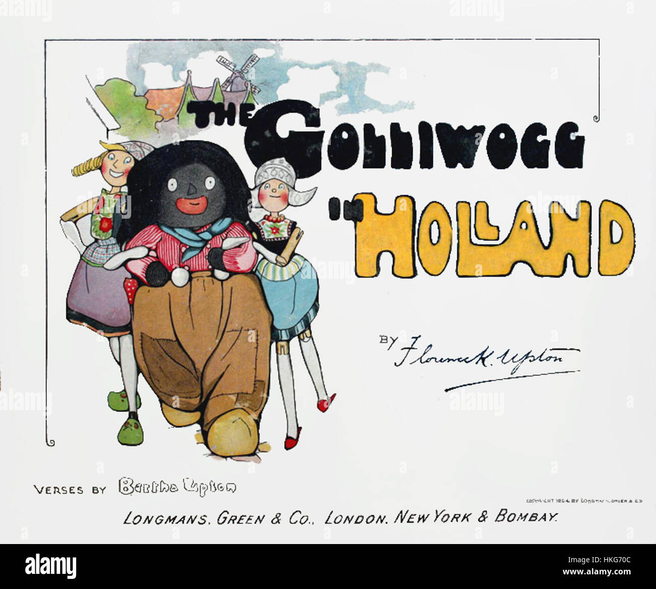 The Cover Art Of The Golliwogg In Holland Features A Colorful And