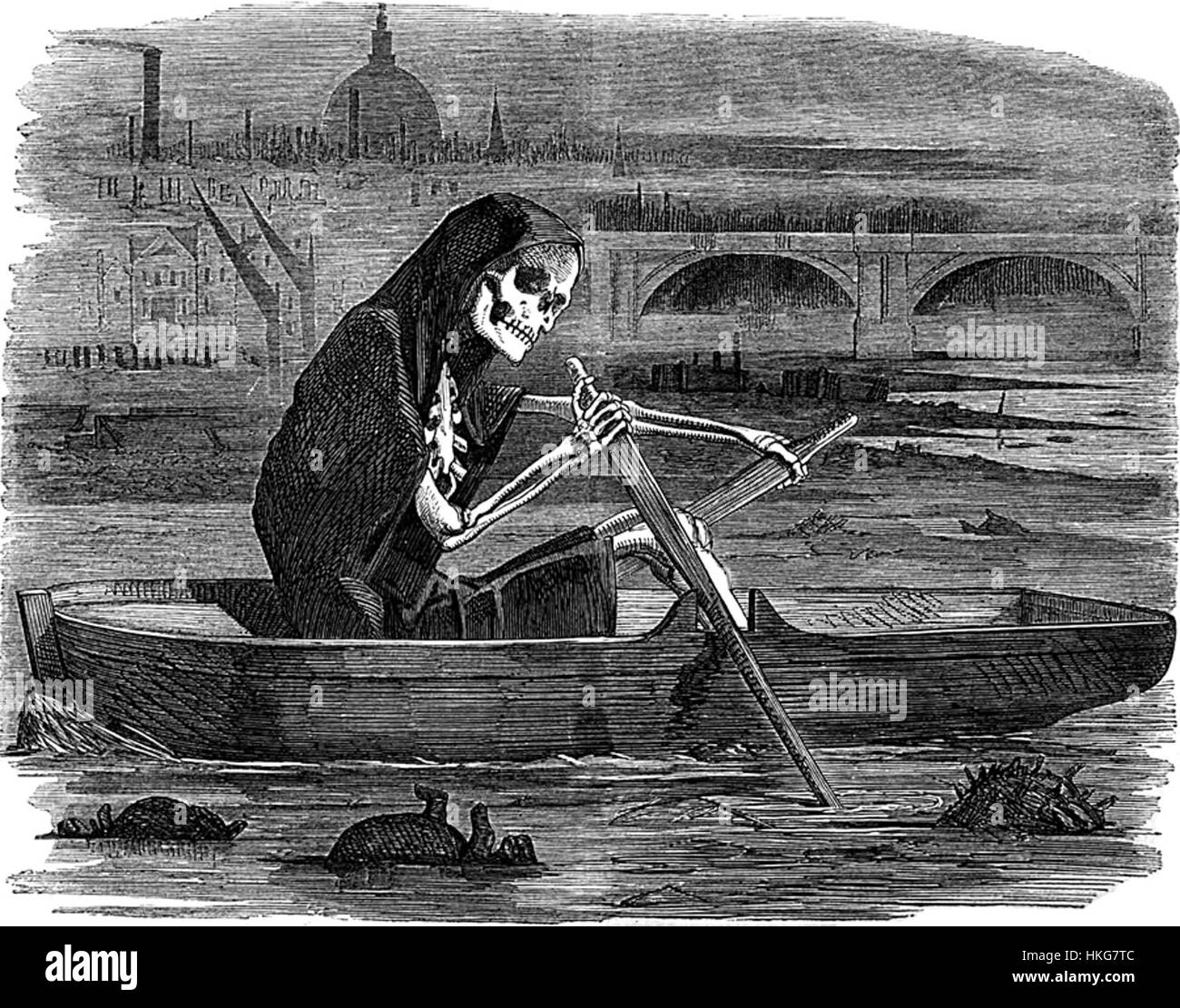 Death as a ferryman Stock Photo Alamy