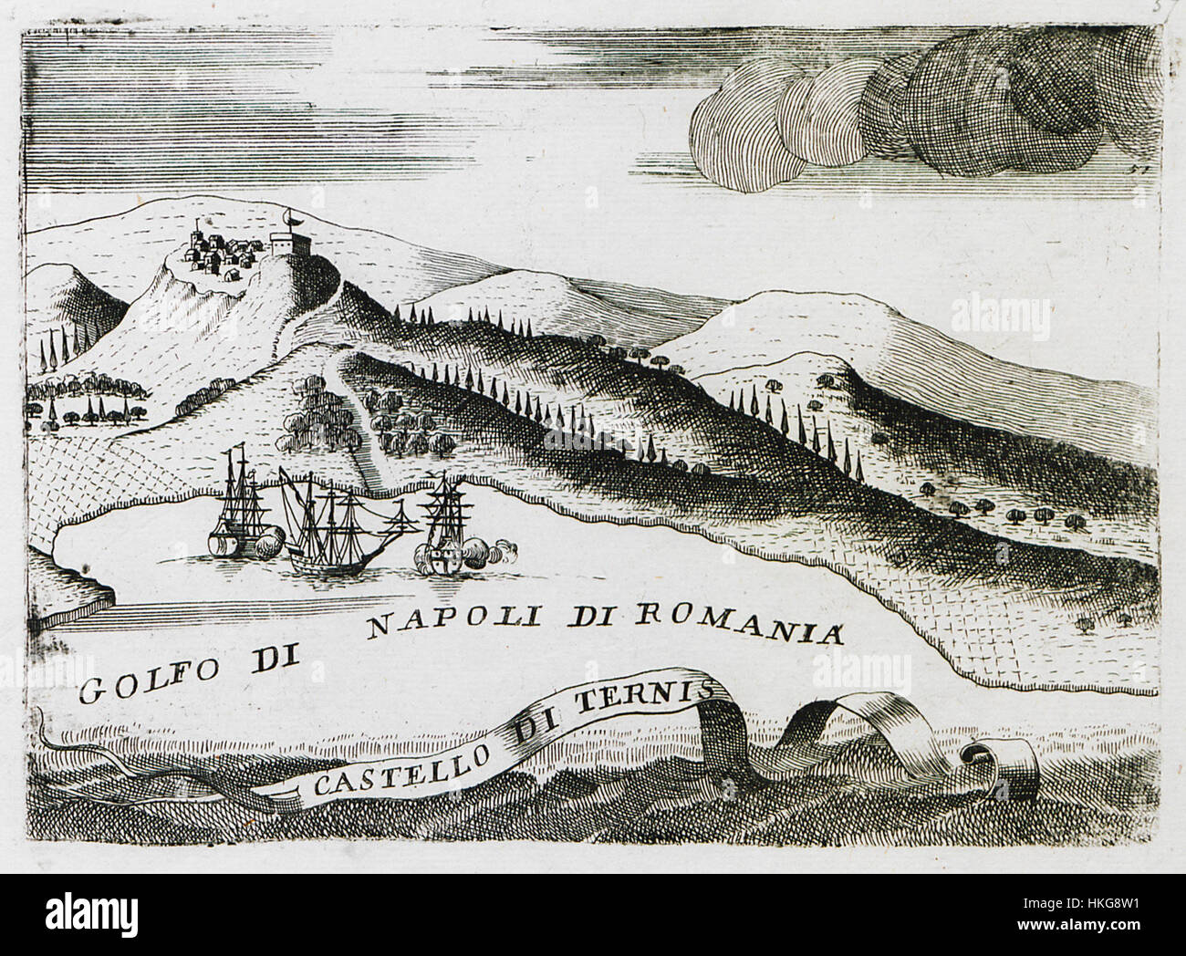 This 1686 map, created by Vincenzo Coronelli, illustrates the 'Castello ...
