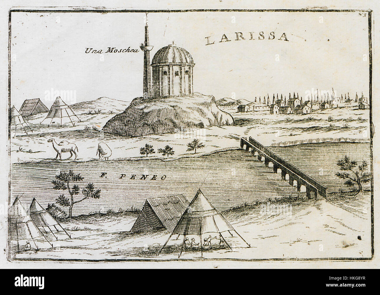 The 1708 work by Vincenzo Maria Coronelli, *Larissa*, is a cartographic ...