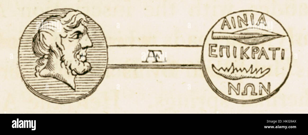 This coin, minted by Aenianes Dodwell in 1819, is a historical artifact ...