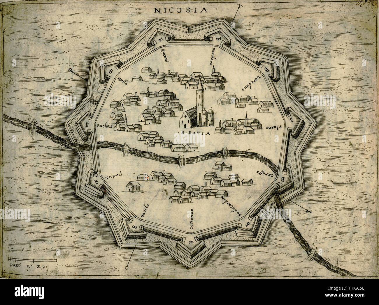 Nicosia Camocio Giovanni Francesco 1574