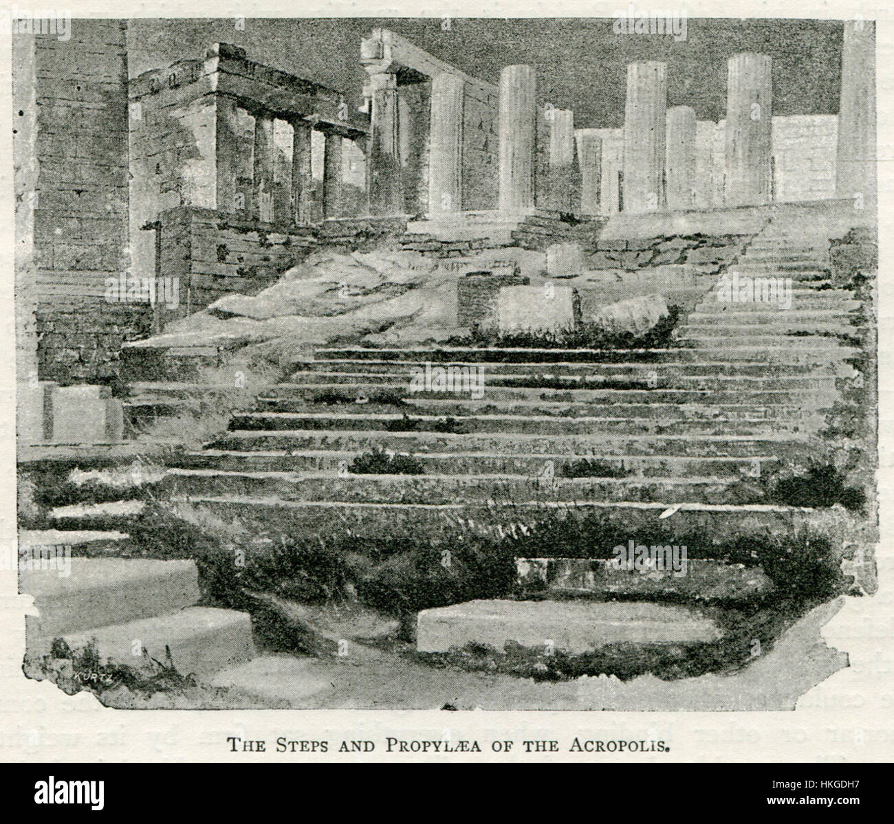 John Pentland Mahaffy's painting 'The Steps and Propylaea of the ...