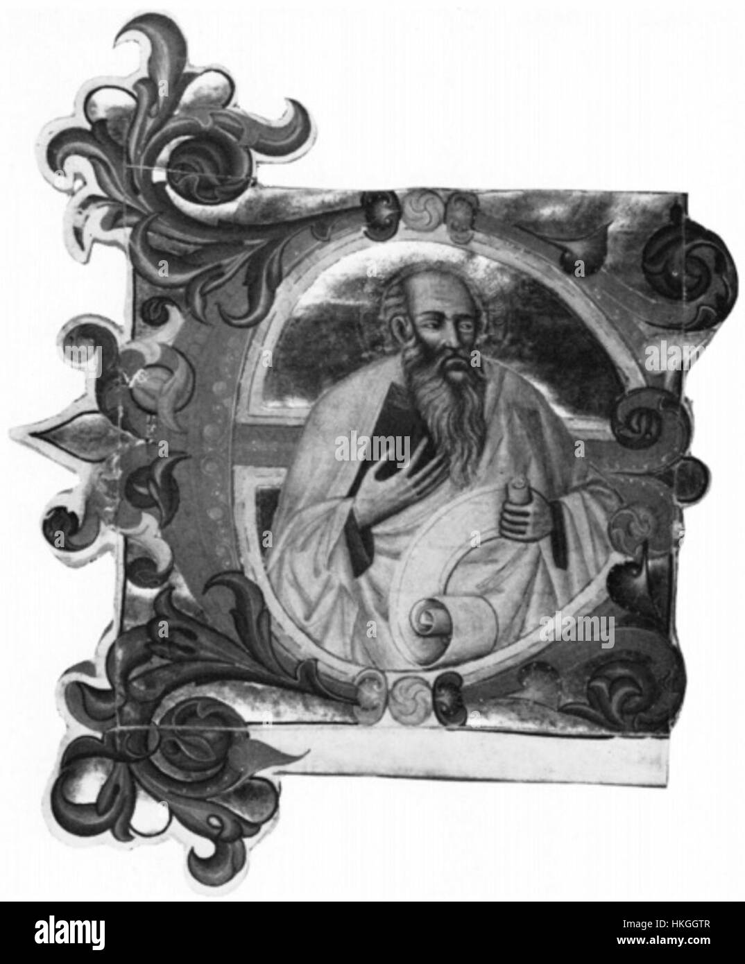Don Silvestro dei Gherarducci   Gradual 2 for San Michele a Murano   A Prophet in an Initial E (private collection, England) Stock Photo