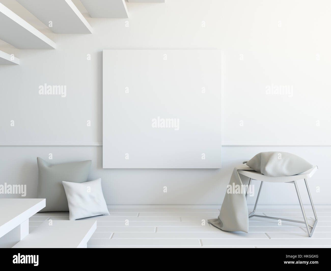 Interior mockup 3d Stock Photo - Alamy