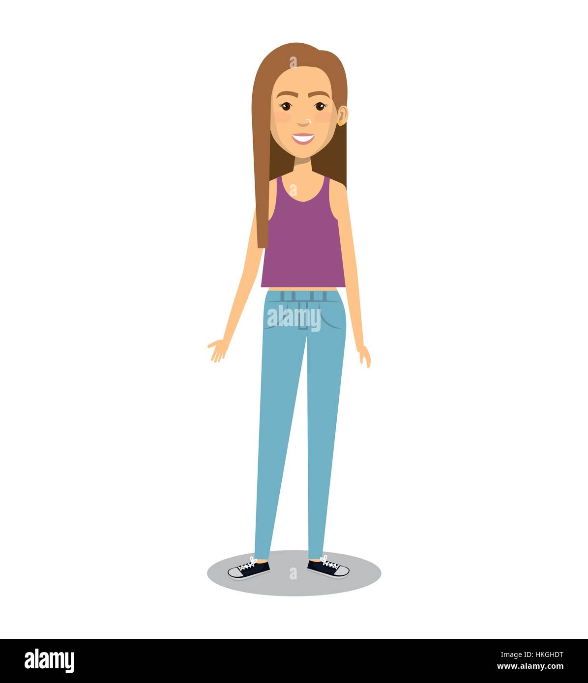 young woman lifestyle avatar vector illustration design Stock Vector ...