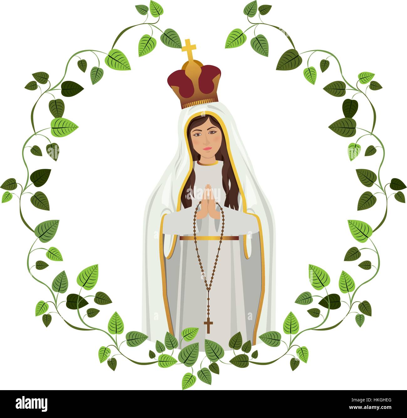 Our lady of the most holy rosary Stock Vector Images - Alamy