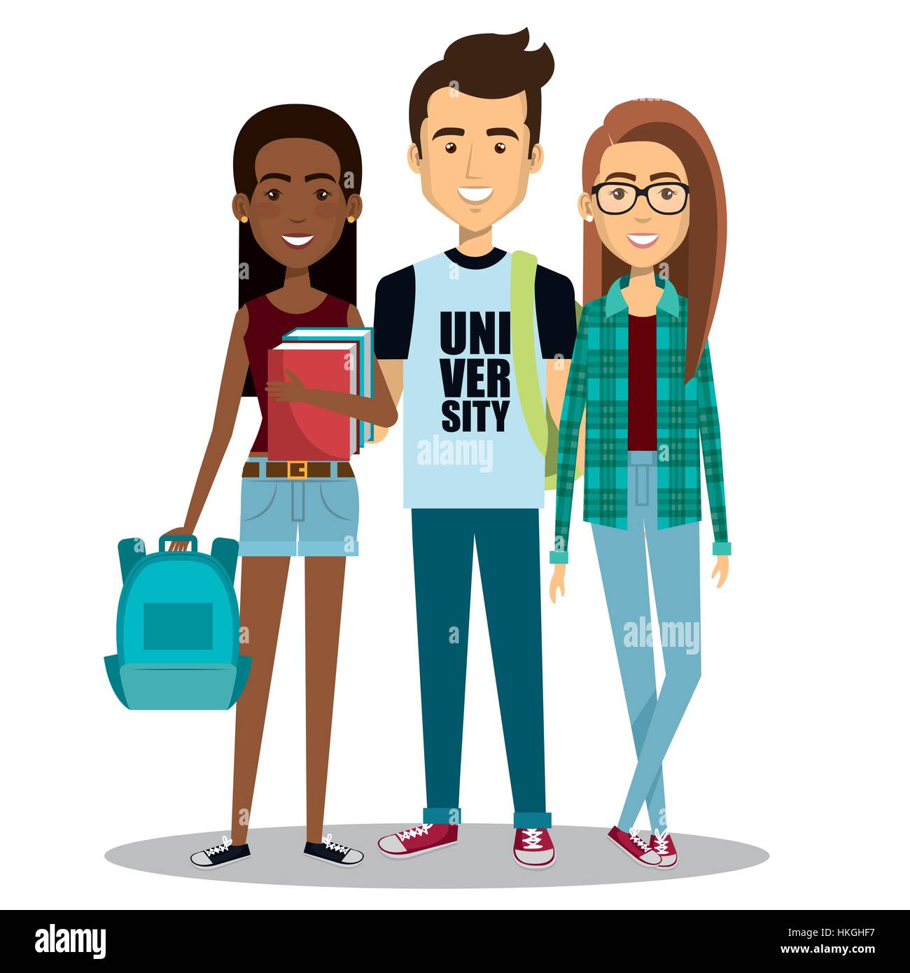 young people group avatars characters vector illustration design Stock ...