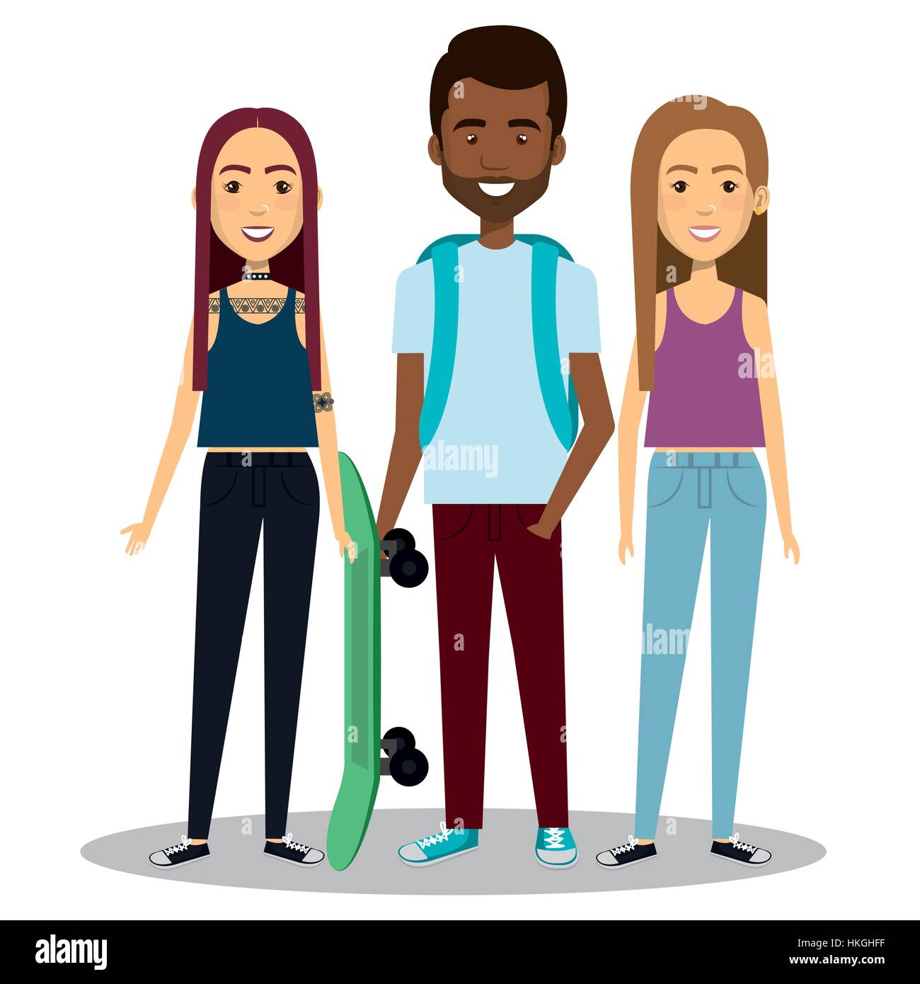 young people group avatars characters vector illustration design Stock ...