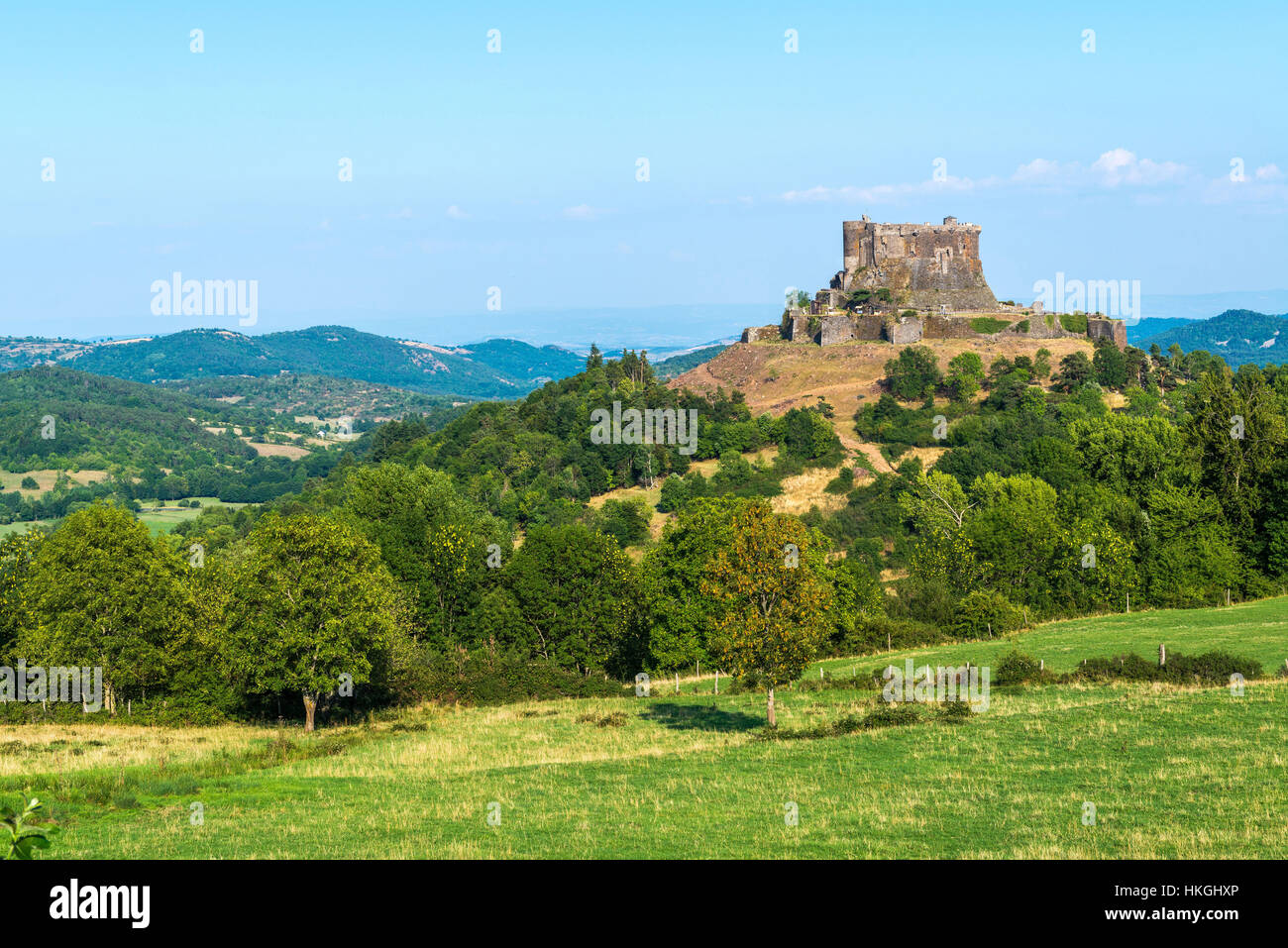 The 'chateau de Murol' castle (central France). Stock Photo