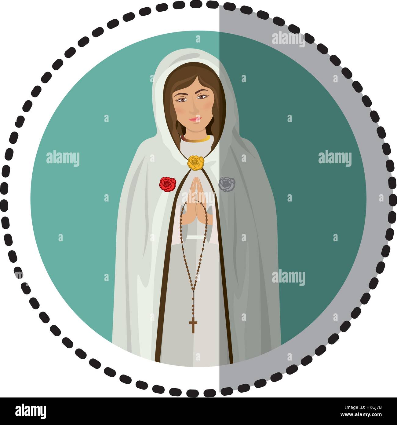 Holy virgin mary icon vector illustration graphic design Stock Vector ...