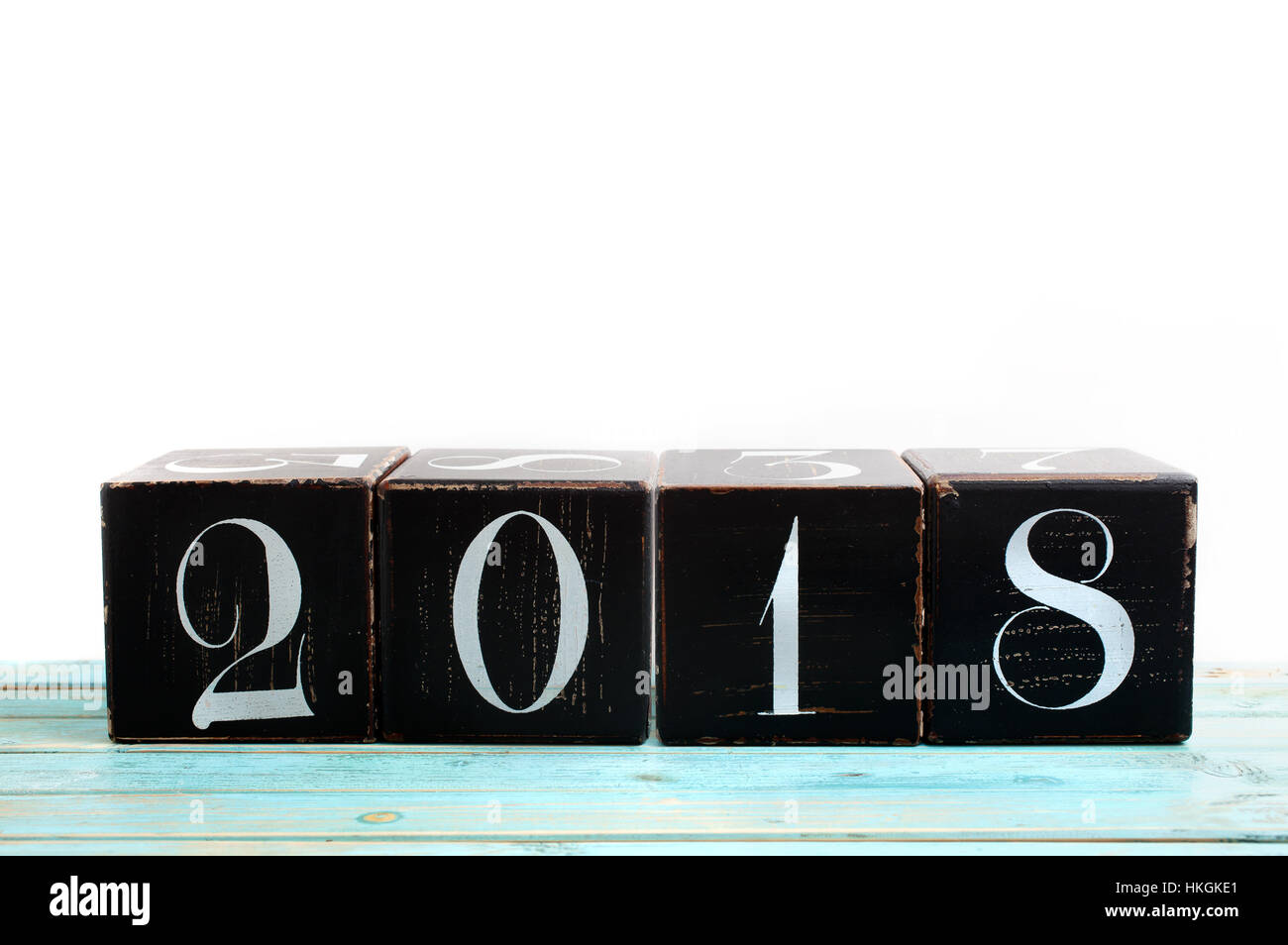 Happy New Year 2018 greeting Stock Photo