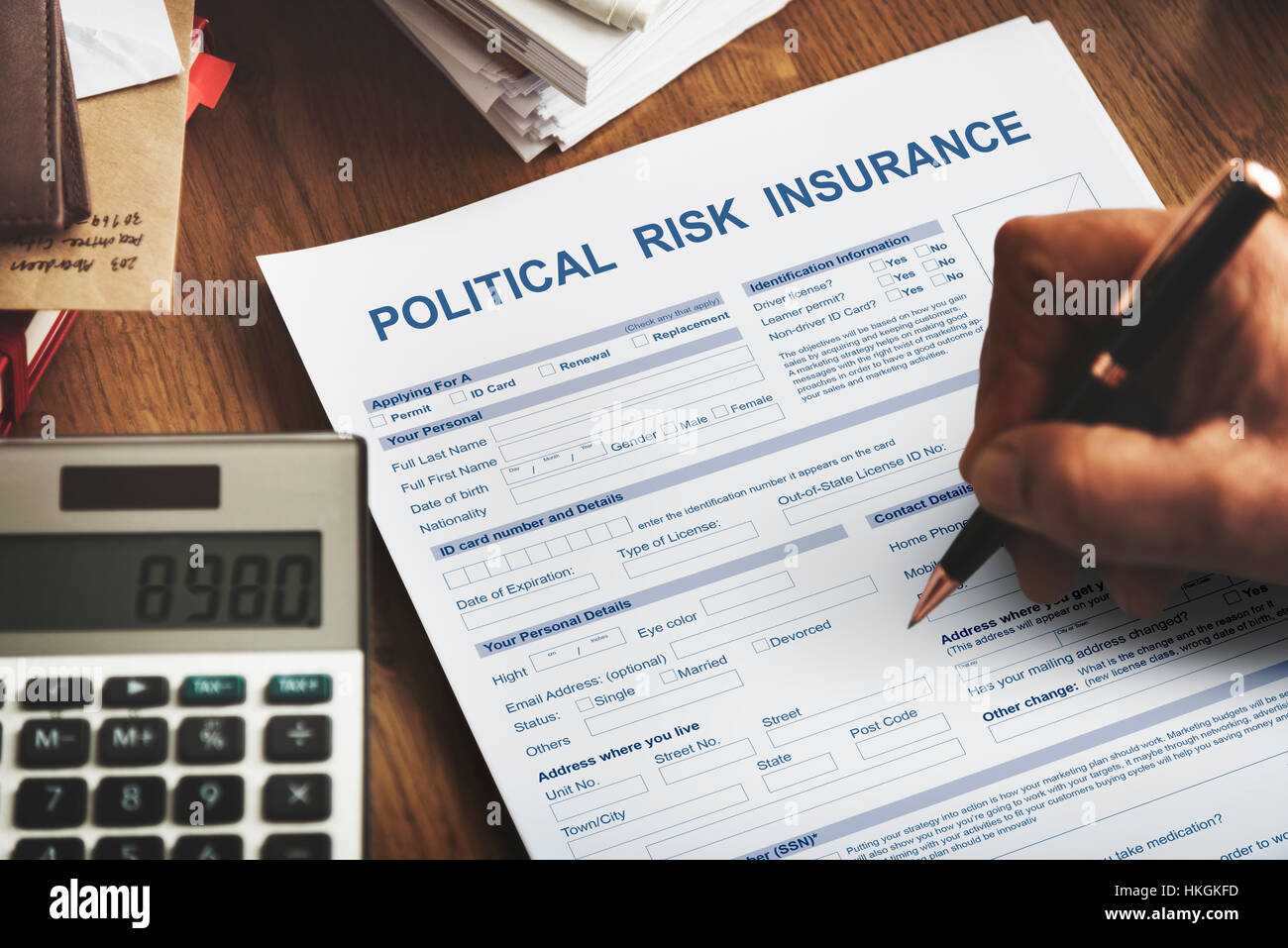 Political Risk Insurance Failure Financial Concept Stock Photo