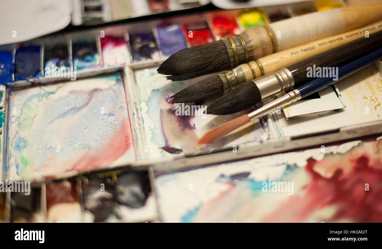 artist watercolor palette