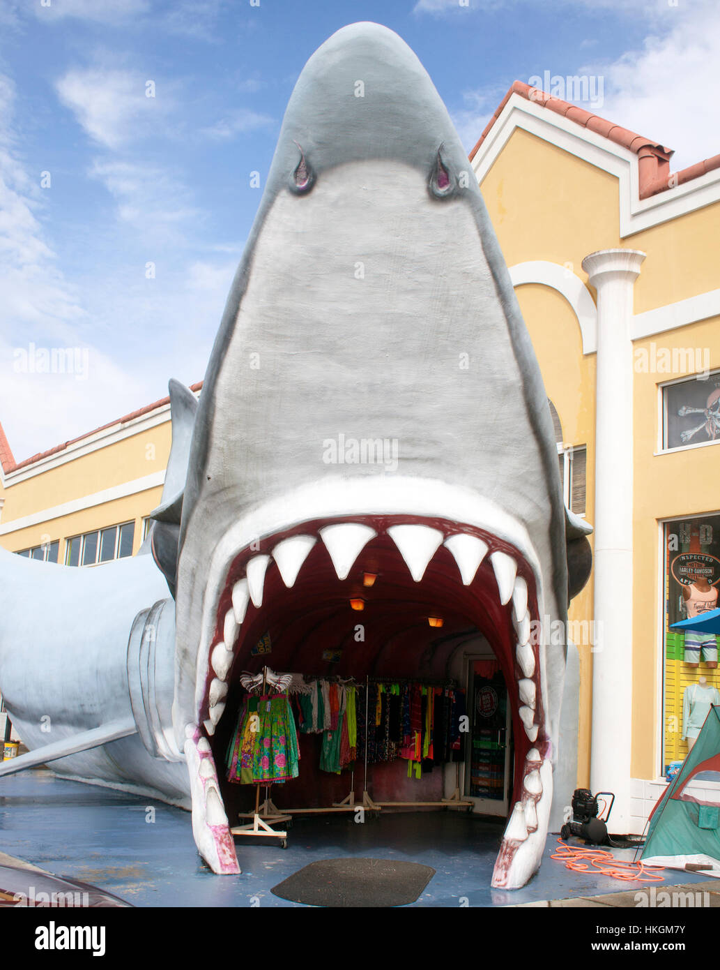 Giant Shark at a surf shop in Sneads Ferry North Carolina Stock Photo