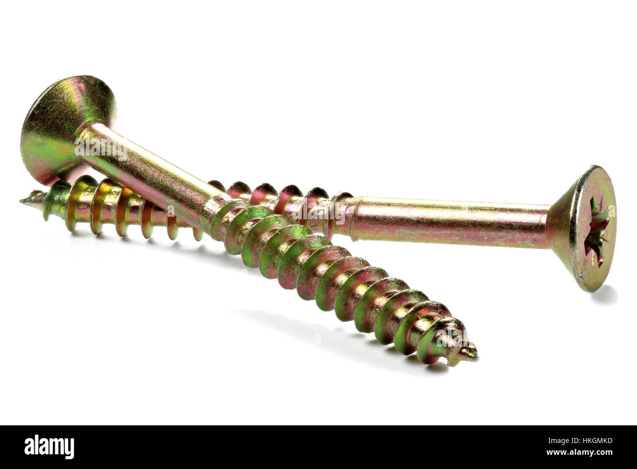 universal screws isolated on white background Stock Photo