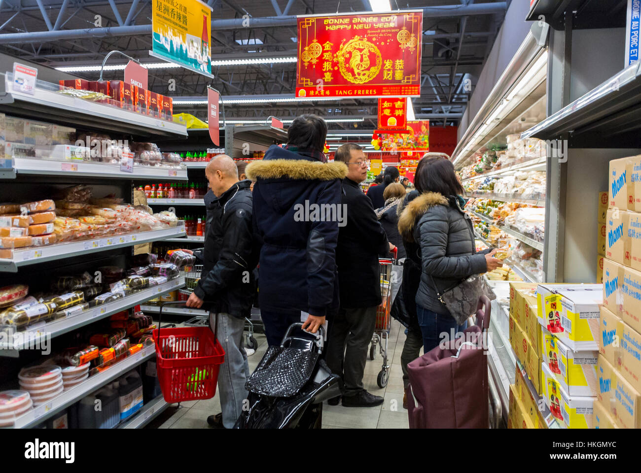Paris, France, People Shopping inside French Chinatown, Tang ...