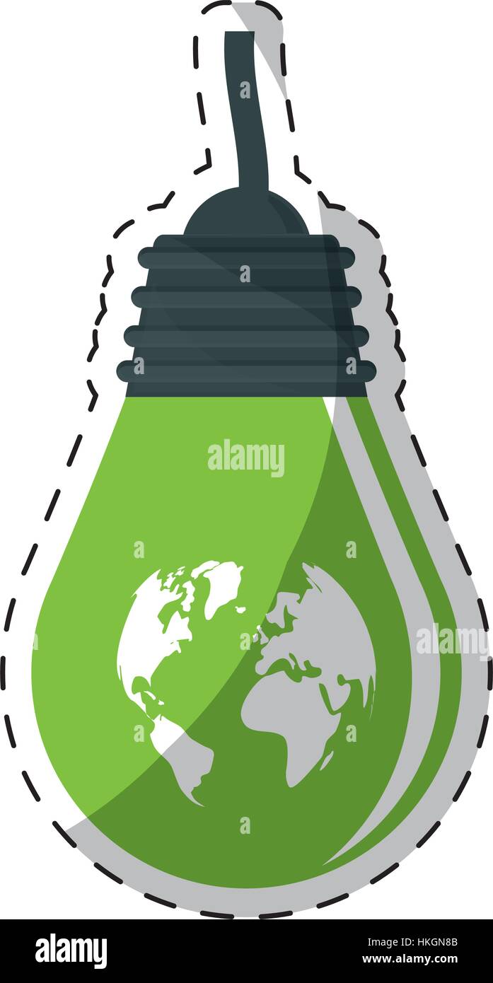 lightbulb energy eco friendly related icons image vector illustration ...