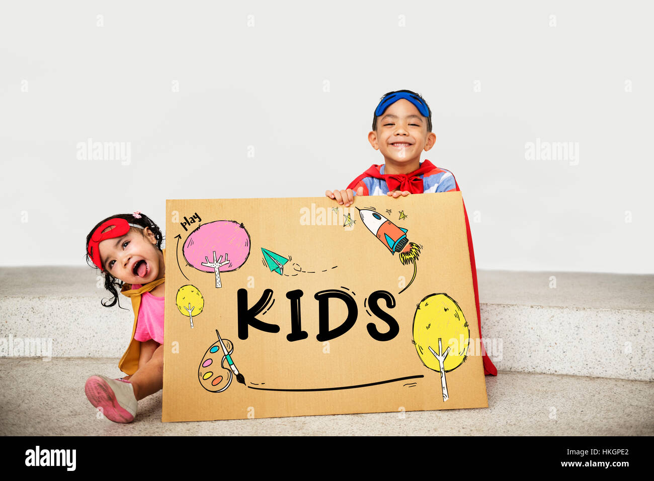 Kids Children Childhood Imagination Concept Stock Photo