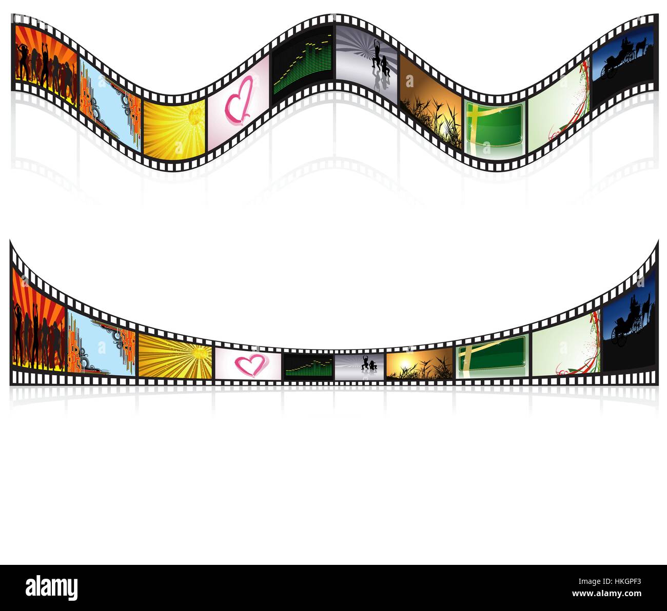Two Colored Filmstrip Stock Vector Image & Art - Alamy
