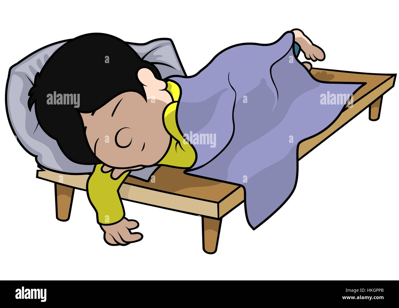 Sleeping boy painting Stock Vector Images - Alamy