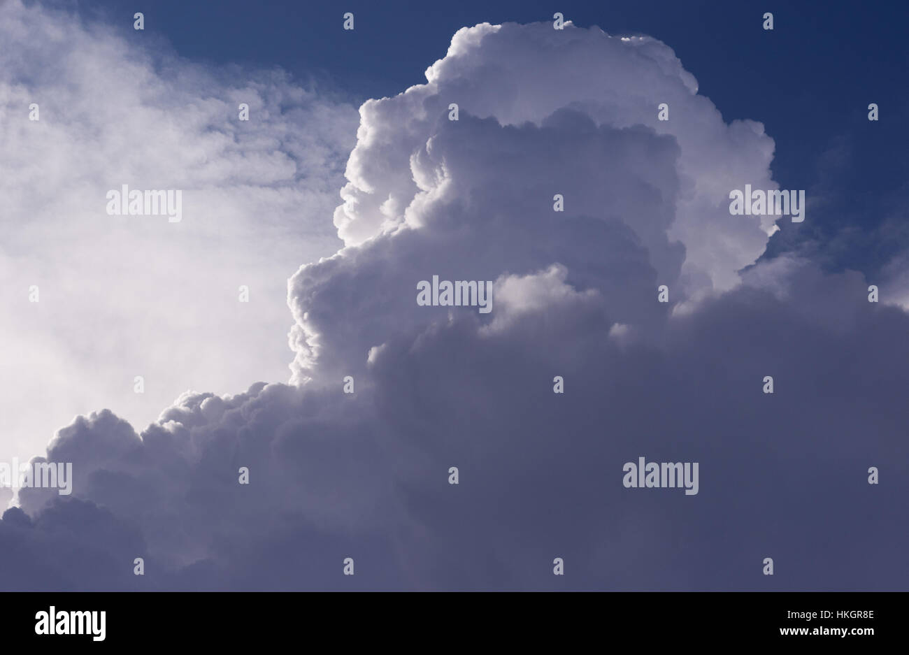 Cumulonimbus clouds during sunset Stock Photo