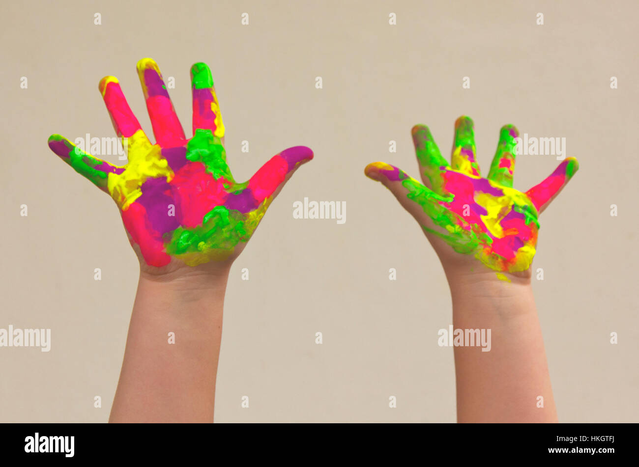 Child handprint paint hi-res stock photography and images - Alamy
