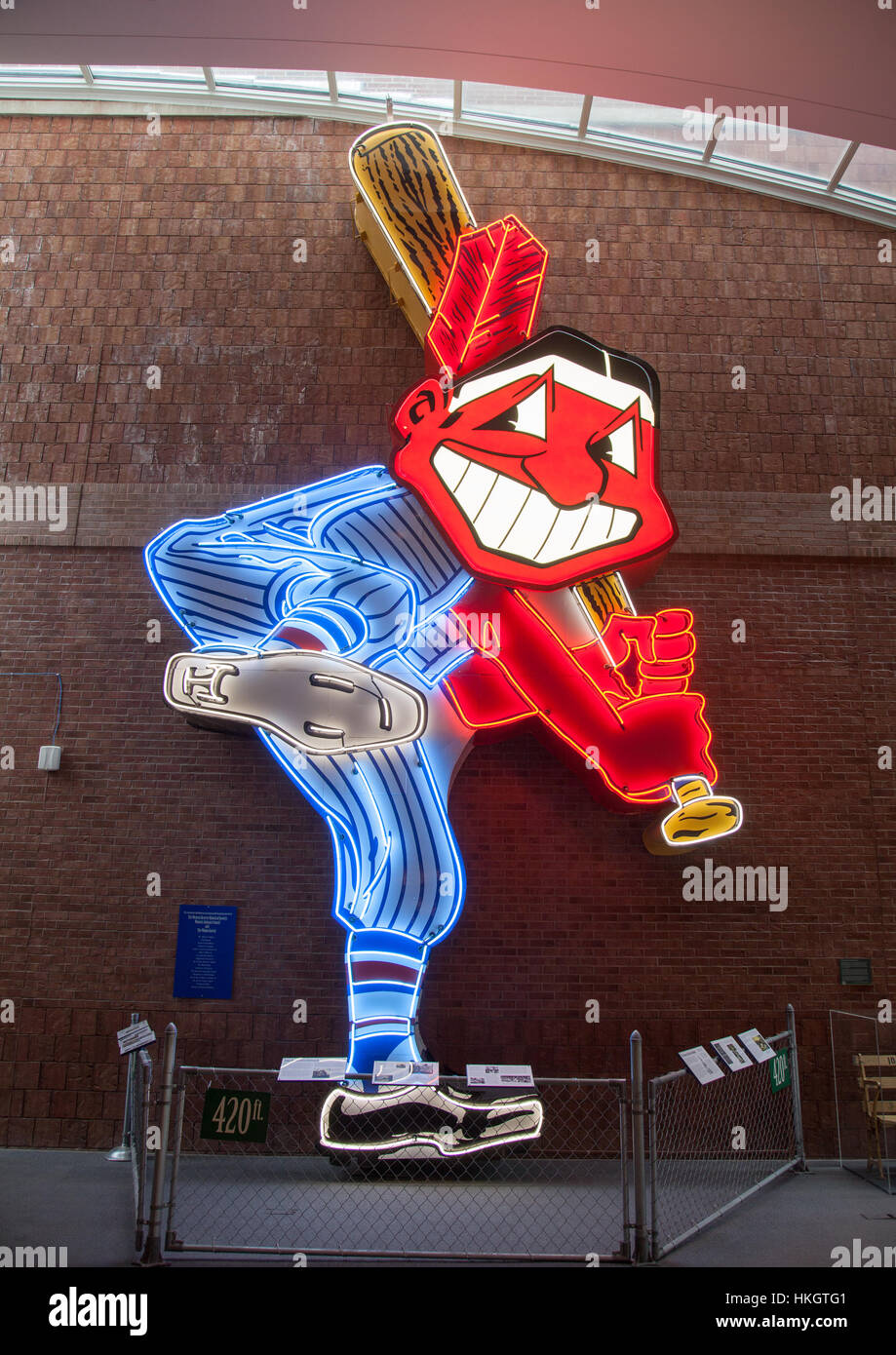 Chief Wahoo Cleveland Indians mascot Stock Photo - Alamy