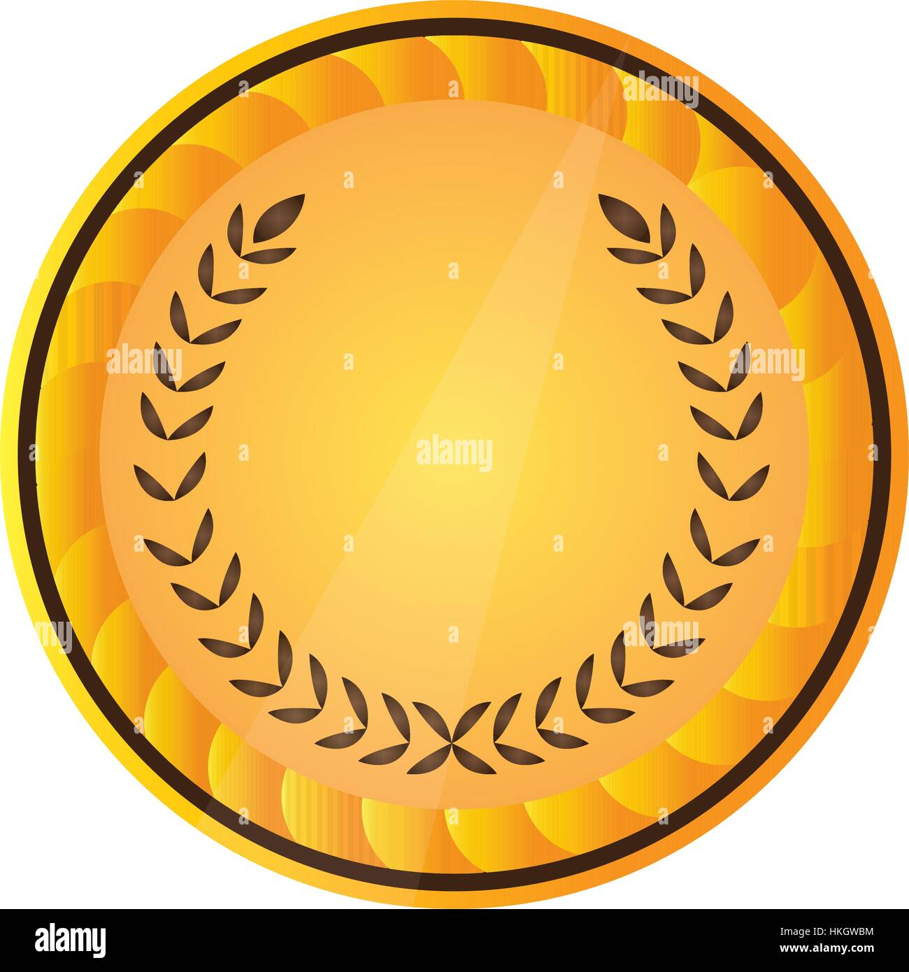 Isolated golden medal Stock Vector Image & Art - Alamy