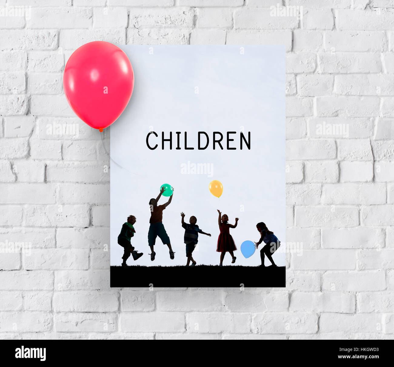 Children Creative Playful Happiness Concept Stock Photo