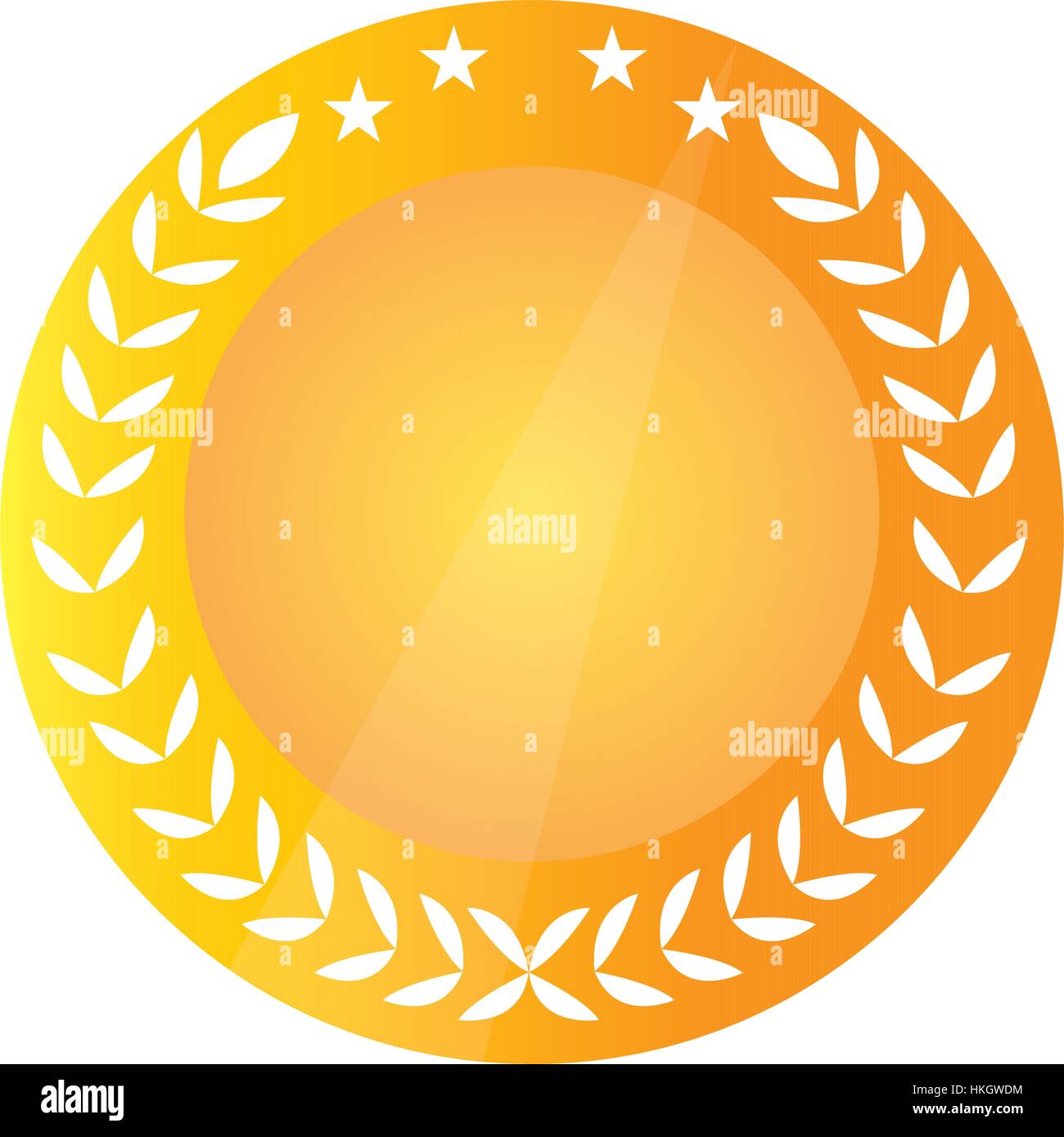 Isolated golden medal Stock Vector Image & Art - Alamy