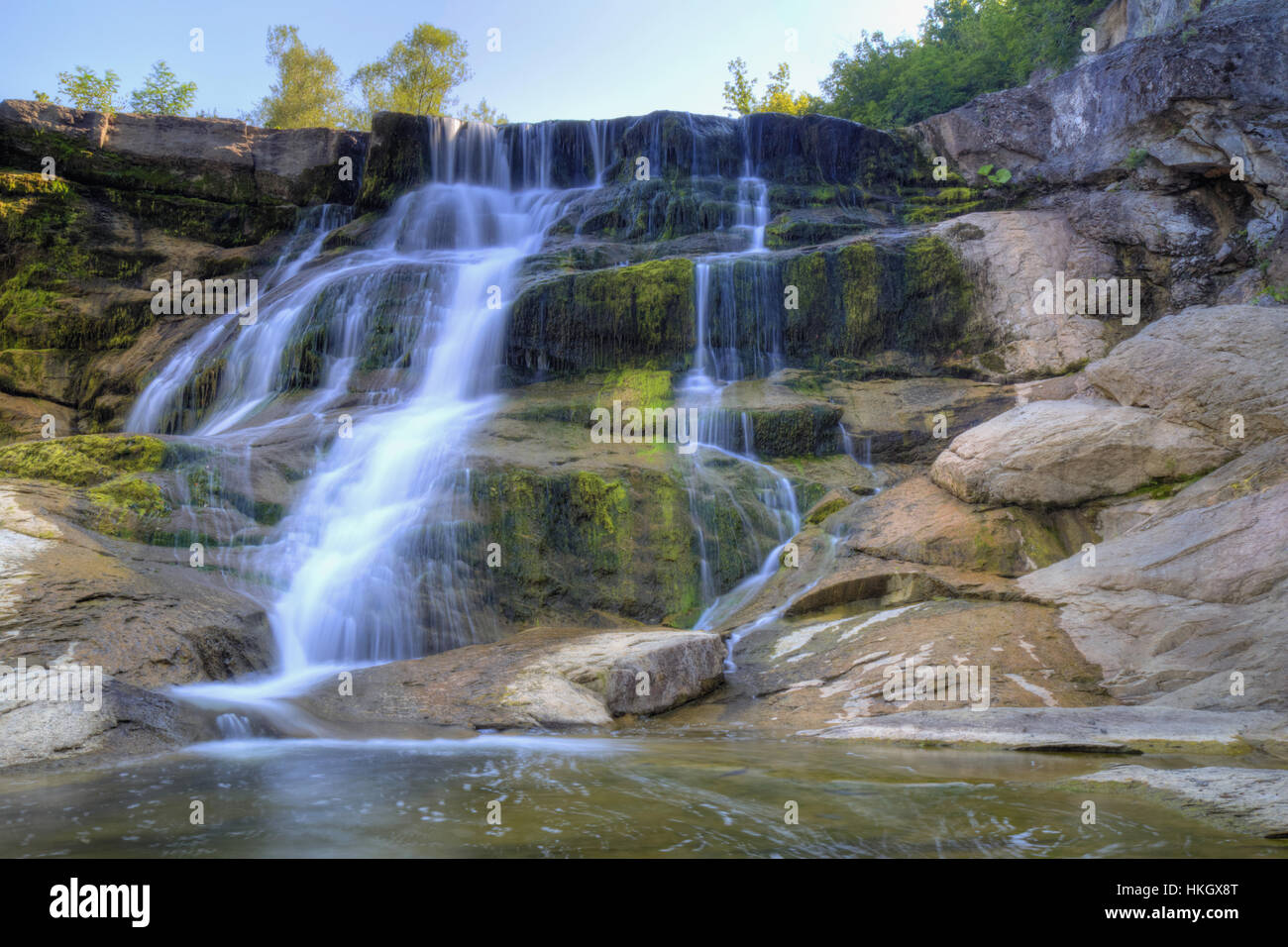 Beautiful natural waterfall slow motion hi-res stock photography and ...
