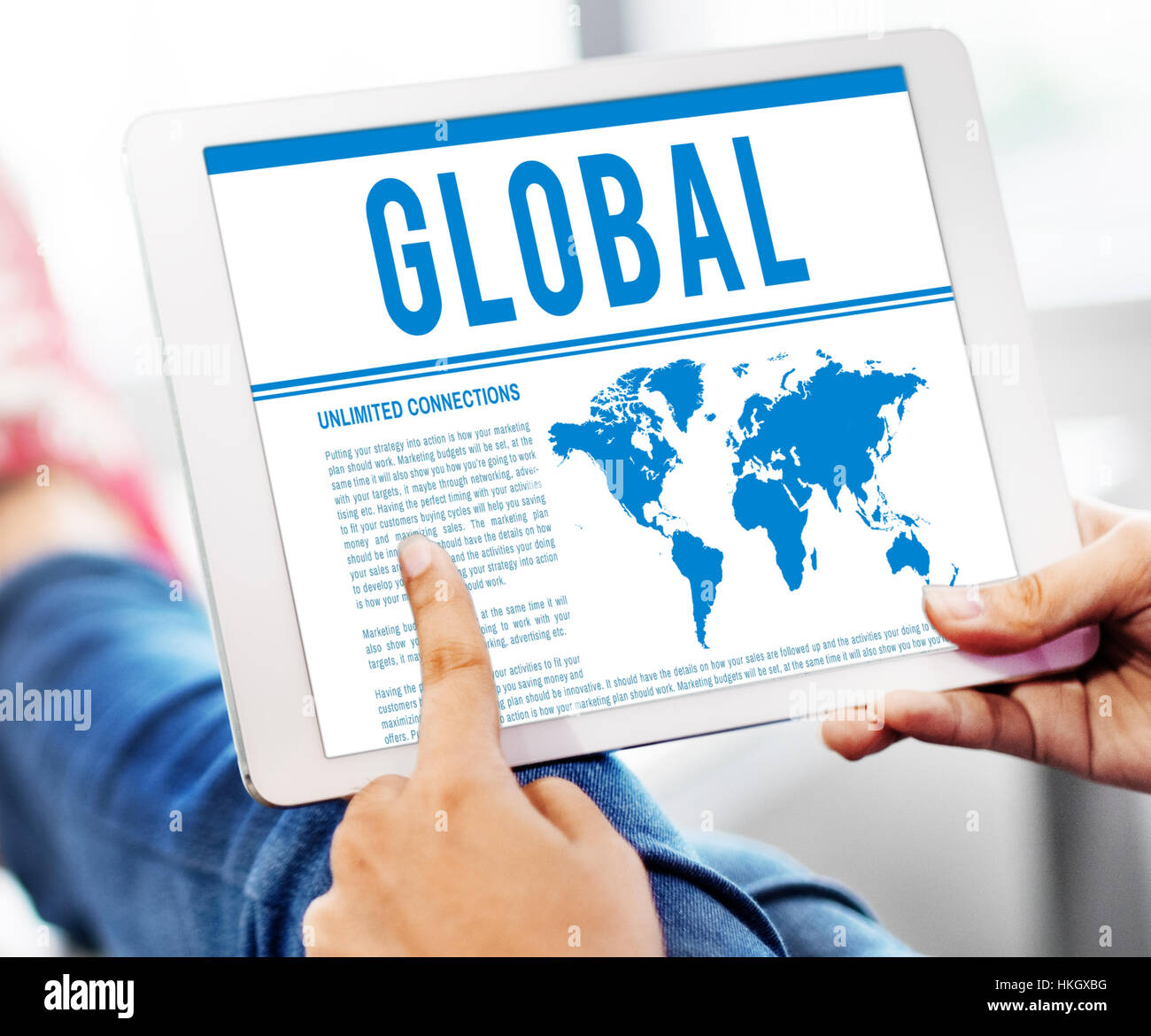 Global Communications Connection Social Networking World Map Concept Stock Photo