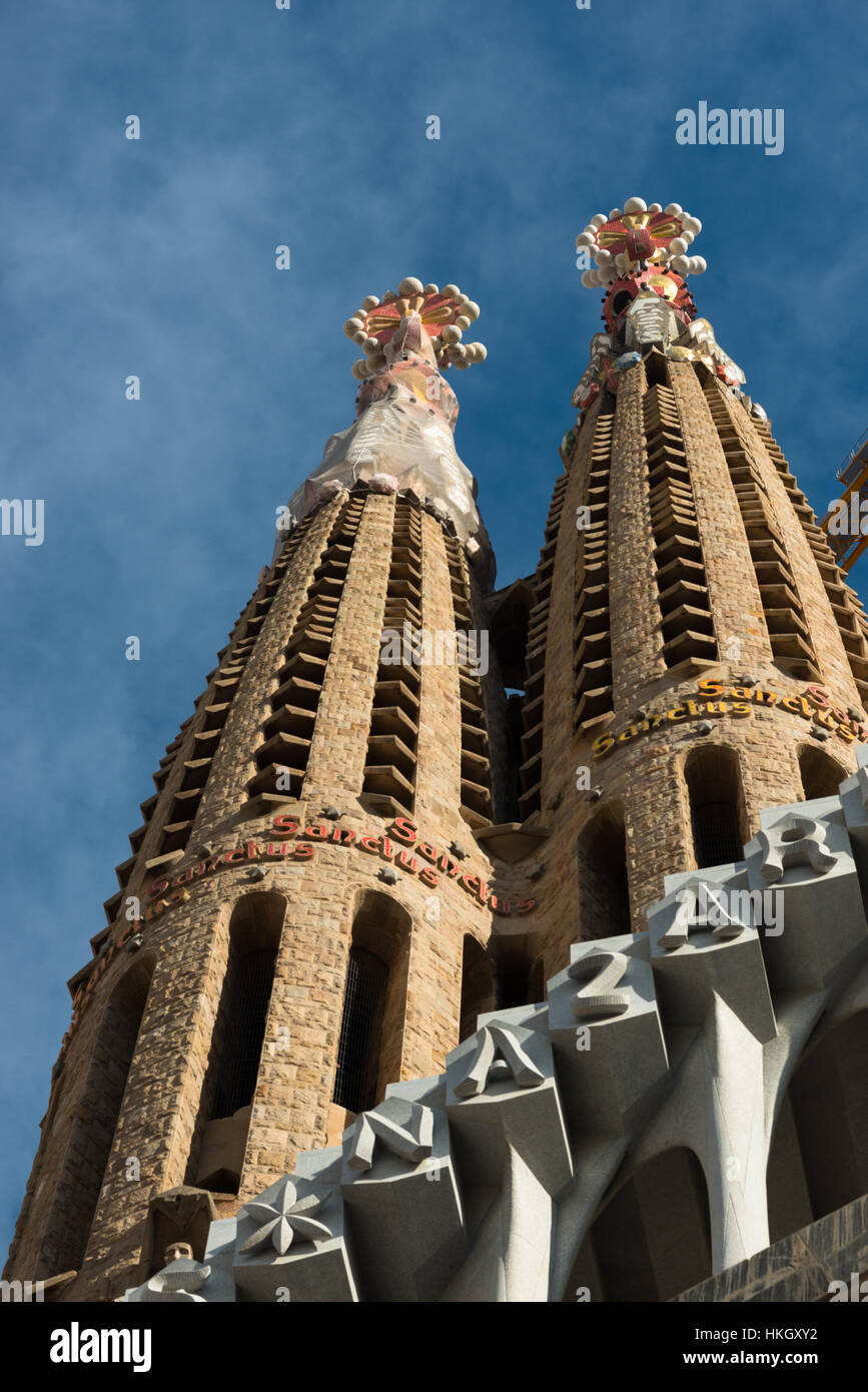 Sagrada Família by Antoni Gaudí in Barcelona. Catalonia, Spain. Stock Photo