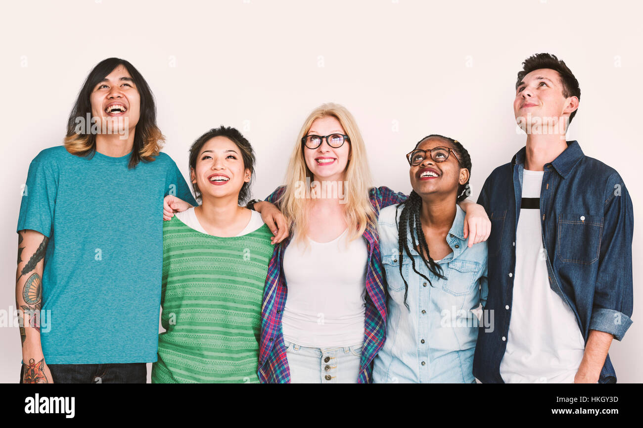 Diversity Students Friends Happiness Concept Stock Photo - Alamy